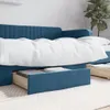 Bettschubladen 2 Stk. Blau Holzwerkstoff und Samt Produktbild-Vorschau 2
