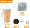 8cm Möbelfüße Holz Möbelbeine, 4 Stück Massivholz Konisch Produktbild-Vorschau 6