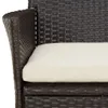 vidaXL 9-tlg. Garten-Essgruppe mit Kissen Braun Poly Rattan Produktbild-Vorschau 7