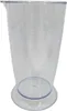 A clear plastic measuring jug with markings on the side, standing on a white background. Podgląd zdjęcia produktu