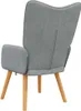 vidaXL Relaxsessel Hellgrau Stoff Produktbild-Vorschau 4