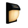 A black outdoor wall light with a curved frosted glass diffuser. Podgląd zdjęcia produktu