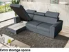 MEBLINI Schlafcouch mit Bettkasten - Ecksofa mit Produktbild-Vorschau 4