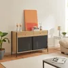 TV skrinka 'Tysnes' 120x40x75 cm dub/čierna Náhľad obrázku produktu 1