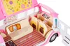 Interior view of a pink toy camper van with furniture and accessories. Náhľad obrázku produktu