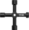 A black cross-shaped wrench with multiple sockets. Produktbild-Vorschau
