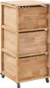 vidaXL Armadio da bagno 41x41x91 cm Legno massello Noce Anteprima dell’immagine prodotto 3