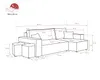 Idohome–Moderne Ecksofa PARIS mit Hockern mit Produktbild-Vorschau 7
