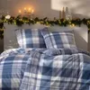 Estella Kuschel Flanell Bettwäsche 135x200 Ambros navy Karo Produktbild-Vorschau 5