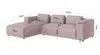 S-STYLE MÖBEL - Modernes Ecksofa Bello aus Puderrosa Cord Produktbild-Vorschau 3