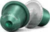 Two coffee capsules, one is green and the other is silver with text. Produktbild-Vorschau