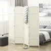 HOMCOM Roomdivider, 4-delig, 180 x 180 cm, inklapbaar, wit Productafbeelding-voorbeeld 2