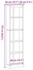 vidaXL Libreria, 46 x 20 x 170 cm, legno di pino massello, Anteprima dell’immagine prodotto 8