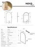 HOKO® LED Bogenspiegel 50x90/90x50 cm mit Schwarzer Produktbild-Vorschau 8