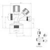 Eckventil Kombiventil Geräteanschlussventil 1/2" x 3/4" x Produktbild-Vorschau 4