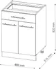 Küchenunterschrank Vicco Fame-Line Goldkraft Eiche 60 cm Produktbild-Vorschau 2