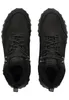 A top-down view of a pair of black Clarks ATL Trek Up WP Herren Stiefel. Produktbild-Vorschau