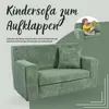 Kindersofa aus Schaumstoff Grün, ausklappbar und bequem, Produktbild-Vorschau 2