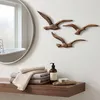 3er Set Wanddekoration Möwen Holz Braun Wandbild Maritim Produktbild-Vorschau 4