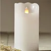 LED Echtwachs-Kerze ''Glow'', weiß,7.5x15cm, Timer, Produktbild-Vorschau 2