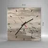 Wanduhr - Quadrat - Glasuhr - Möwen Küste Boho - 40x40cm - Produktbild-Vorschau 3