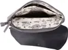 A close-up view of the interior of a gray backpack, showing the patterned lining. Produktbild-Vorschau