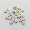 Perles pour lettres, 30 pièces, 4x7 mm, or avec blanc, Voir les images du produit 1