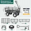 Sekey 300 KG Gartenwagen Gerätewagen Transportwagen mit 10" Produktbild-Vorschau 9