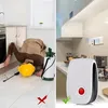 A split image showing a pest control worker on the left and a pest repeller device on the right. Náhled obrázku produktu