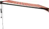 vidaXL Elektrische Markise mit Kurbel Orange und Braun 4x3 Produktbild-Vorschau 4
