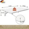 Wandklapptisch Schreibtisch Tischplatte 70x40 cm in Weiß Produktbild-Vorschau 4