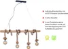JustLight 4er Pendelleuchte Rope schwarz-natur 100 x 7 cm Produktbild-Vorschau 3