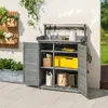COSTWAY Pflanztisch mit Unterschrank, Arbeitsplatte & Produktbild-Vorschau 2