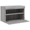 vidaXL Armoire TV murale avec lampes LED Gris Sonoma Voir les images du produit 9