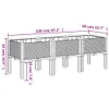 CLORIS Pflanzkasten mit Beinen Hellgrau 120x40x42 cm PP Produktbild-Vorschau 6