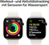 Two Apple Watches are displayed side-by-side, showcasing different watch faces and workout tracking features. Anteprima dell’immagine prodotto