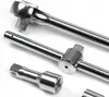 A close-up view of several chrome-plated tools, including a ratchet and socket extensions, against a white background. Produktbild-Vorschau