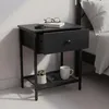 Zestaw 2 szafek nocnych Relaxdays, z szufladą i półką, Podgląd zdjęcia produktu 3