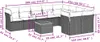 The Living Store 10-tlg. Garten-Sofagarnitur mit Kissen Produktbild-Vorschau 5