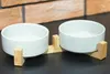 Miska ceramiczna podwójna drewniana GERDA biała 2x400ml Podgląd zdjęcia produktu 21
