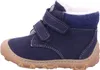 A side view of a single blue children's boot. Produktbild-Vorschau