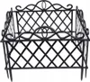 A black metal garden planter with a decorative lattice design. Náhled obrázku produktu