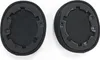 Two black ear pads for headphones are shown against a white background. Voir les images du produit