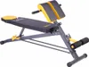 A black and yellow adjustable weight bench with padded supports, shown from a side angle against a white background. Produktbild-Vorschau