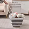 Faltbarer Wäschekorb aus Kunststoff mit Rädern, 38 Liter, Produktbild-Vorschau 4