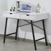 Schreibtisch BOSTON mit Schublade/ Weiß und Schwarzes Produktbild-Vorschau 6
