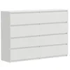 Kommode Weiß 8 Schubladen matt 120x34x100 cm groß modern Produktbild-Vorschau 2