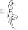 Damen Leggings mit Farb Netz Sport-Stretch Push Up Produktbild-Vorschau 2