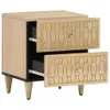 The Living Store Nachttische 2 Stk. 40x33x46 cm Massivholz Produktbild-Vorschau 3
