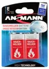 2 batterie ANSMANN 6LR61 blocco E 9,0 V Anteprima dell’immagine prodotto 1